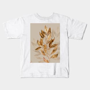 Hojas en Bronce Kids T-Shirt